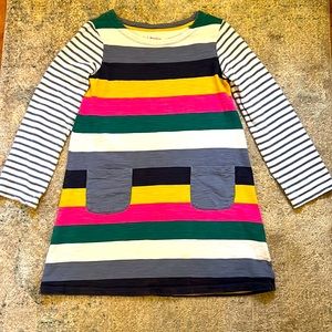 Mini Boden 7-8Y Striped Dress